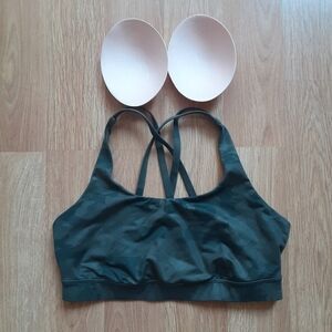 New Lululemon energy bra,Savasana Camo Fatigue green,10,inserts included‎